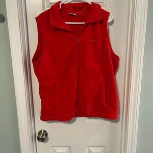 Columbia Red Fleece Vest